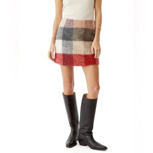 Toccin Maris Zip Wool Blend Mini Skirt